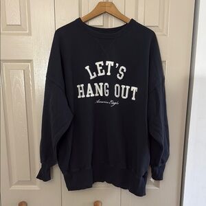 American Eagle Outfitters dark navy Crewneck Sweater